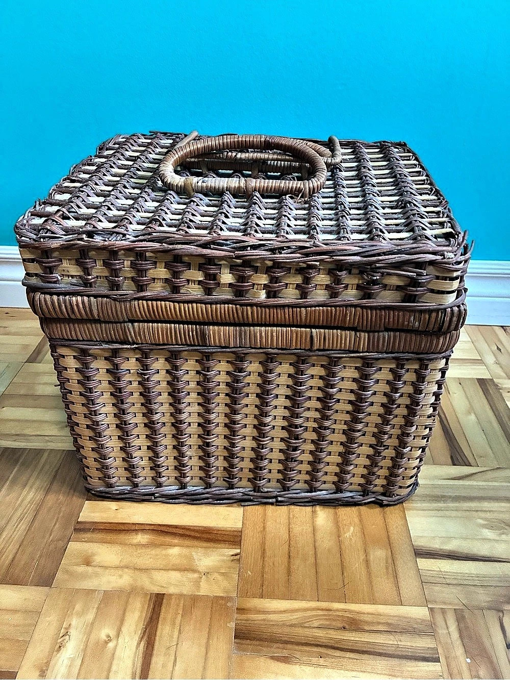 Woven Storage Basket in Brown
